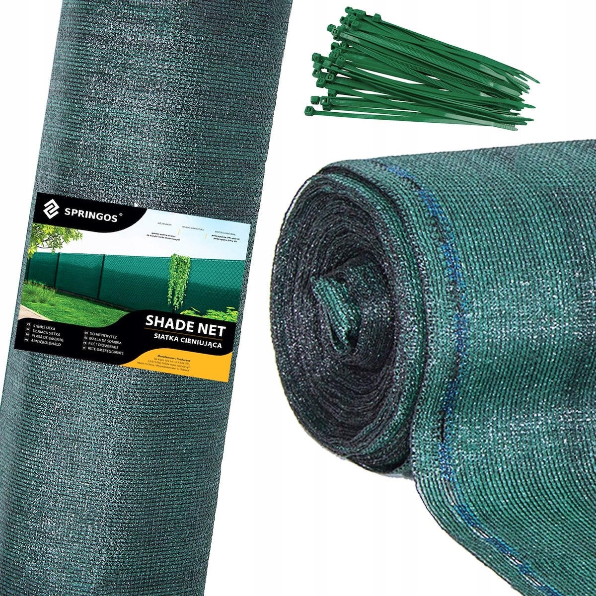 SN0046 ZELENÁ TIEŇOVACIA SIEŤ 140 GSM 1 X 50 M 200 PÁS.